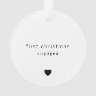 Premier Noël engagé Minimaliste Photo Coeur