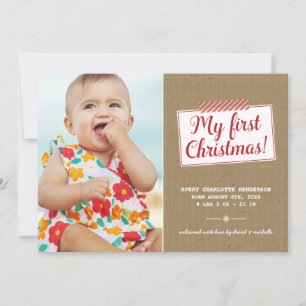 Premier Noël   Faire-part de naissance de vacances