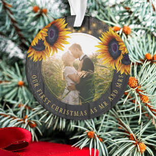 Premier Noël M. et Mme Sunflower photo rustique