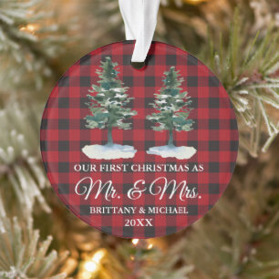 Premier Noël M. Mme Two Pines Red Plaid