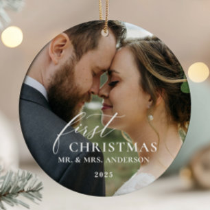 Premier Noël Marié Ornement M. et Mme