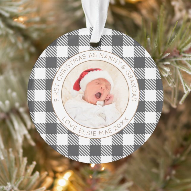 Premier Noël Nanny Grand Nom Photo Plaid (Arbre)
