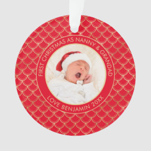 Premier Noël Nanny Grand Photo Red Gold