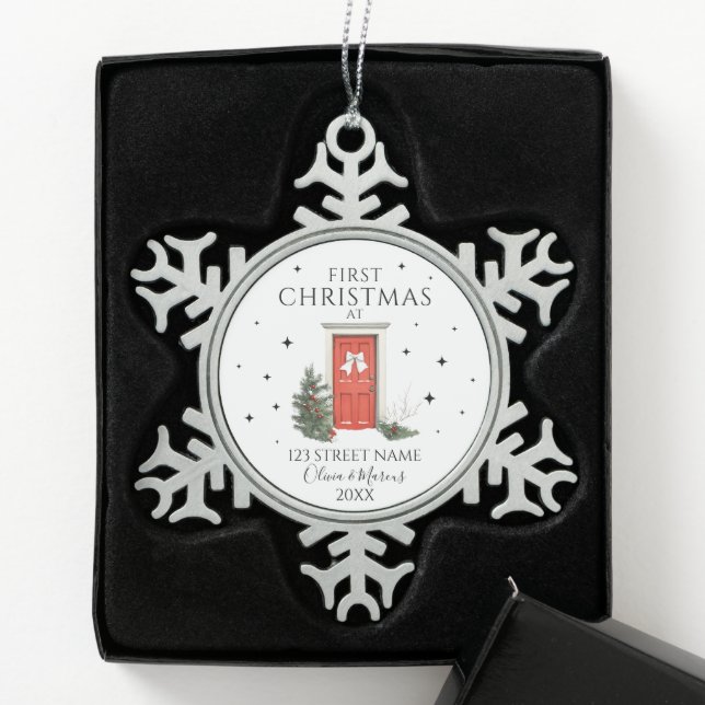 Premier Noël Nouveau Accueil Adresse Ornements per (Boîte)
