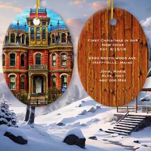 Premier Noël Nouveau Accueil Photo Ornement