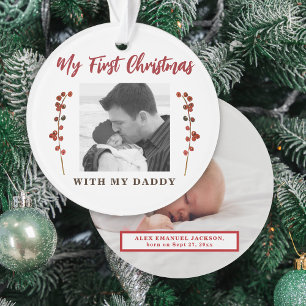 Premier Noël papa et bébé 2 photo