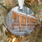 Premier Noël Photo Nouvelle Maison Écriture Blanch