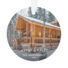 Premier Noël Photo Nouvelle Maison Écriture Blanch
