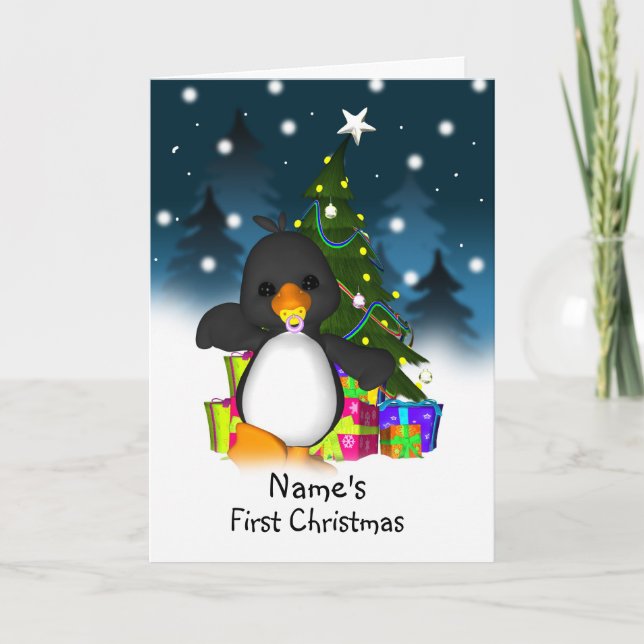 Premier Noël, première carte de Noël de bébés (Devant)