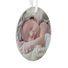 Premier Noël Simple Script personnalisé photo bébé