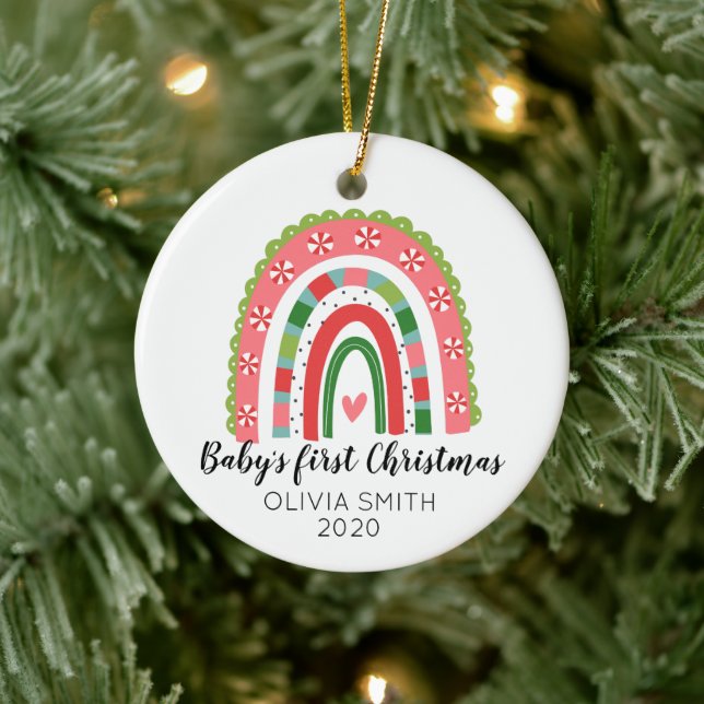 Premier ornement arc-en-ciel de Noël du bébé (Arbre)