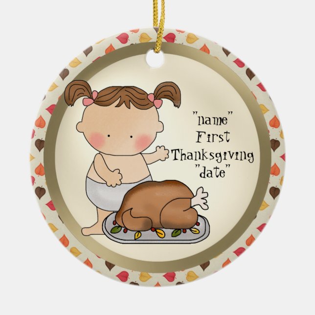 Premier ornement de bébé de Thanksgiving (Devant)