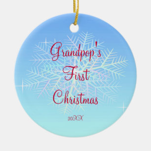 Premier ornement de flocon de neige de Noël de