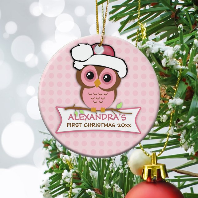 Premier ornement de la Chouette de Noël du bébé (Créateur téléchargé)