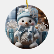 Premier ornement de neige de Noël pour bébé