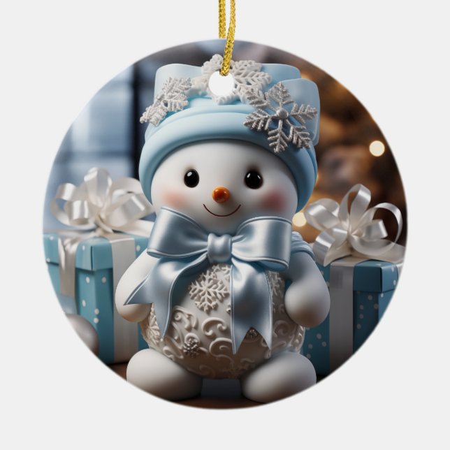 Premier ornement de neige de Noël pour bébé (Devant)
