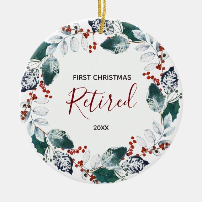 Premier ornement de Noël à la retraite (Devant)