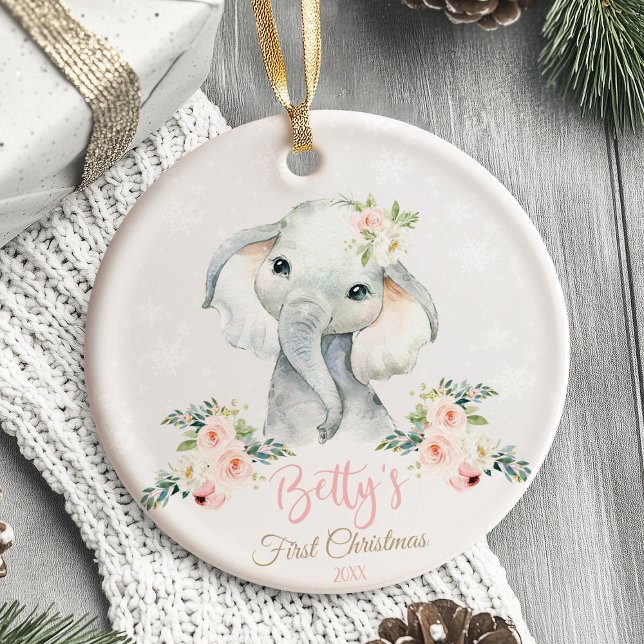 Premier ornement de Noël animaux Safari (baby’s first christmas ornament, personalized christmas ornament, custom baby ornament, newborn holi)