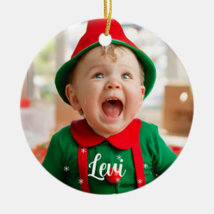 Premier ornement de Noël de bébé Elfe stagiaire