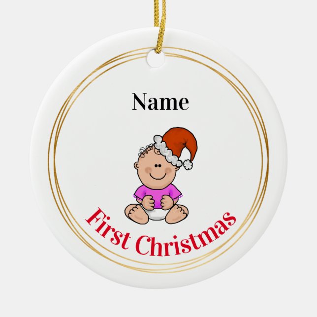 Premier ornement de Noël de la petite fille (Devant)