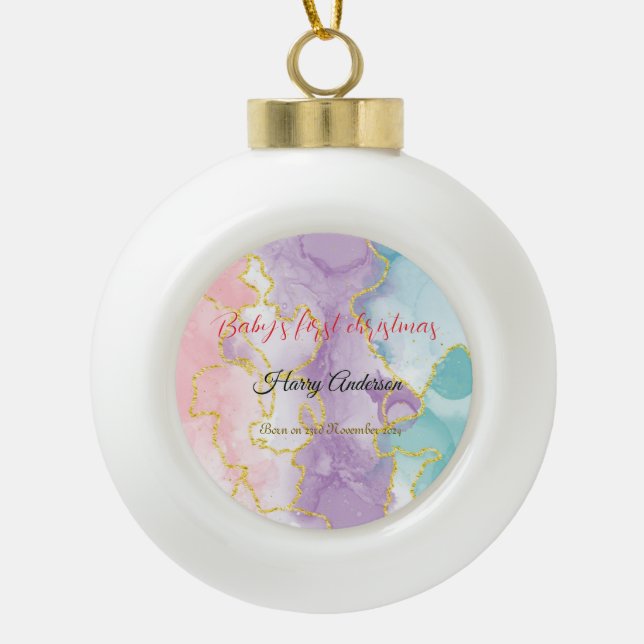 Premier ornement de Noël du bébé (Devant)