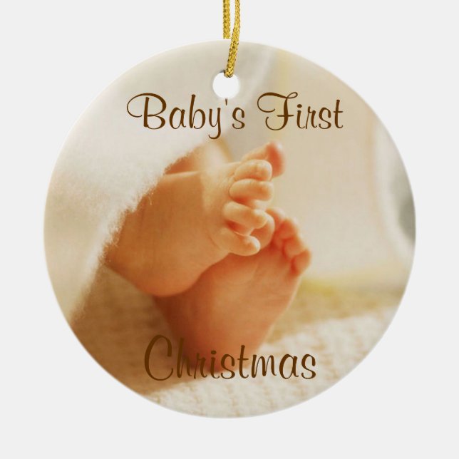 Premier ornement de Noël du bébé (Devant)