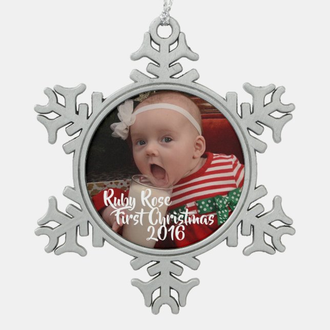 Premier ornement de Noël du bébé (Devant)