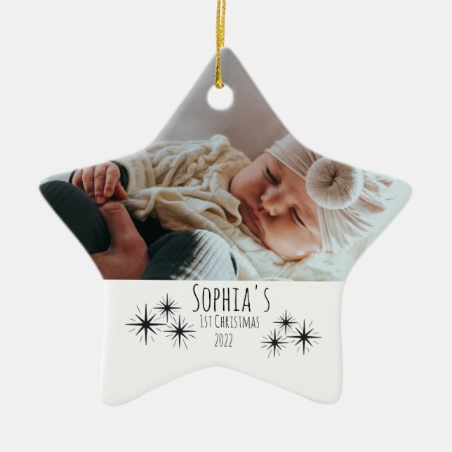 Premier ornement de Noël du bébé (Devant)
