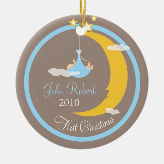 Premier ornement de Noël du bébé (Devant)