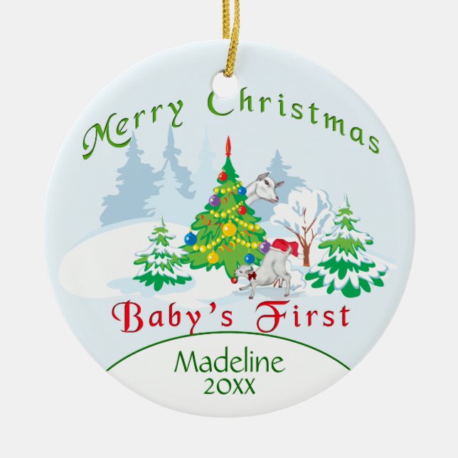 Premier ornement de Noël du bébé 20xx (Devant)