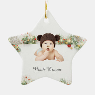 Premier ornement de Noël du bébé à cadre classique