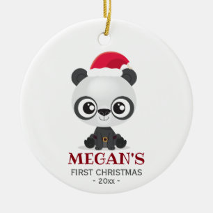 Premier ornement de Noël du bébé Panda Bear