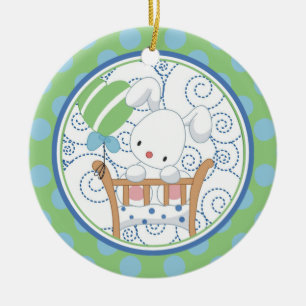 Premier ornement de Noël du bébé précieux de lapin
