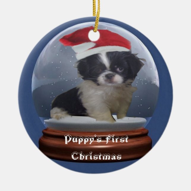 Premier ornement de Noël du chiot (Devant)