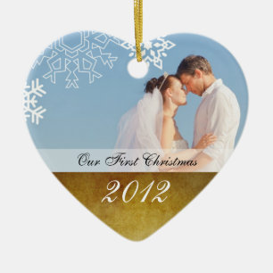 Premier ornement de Noël du couple vintage