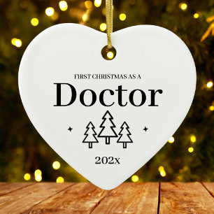 Premier ornement de Noël du Docteur en Coeur Blanc