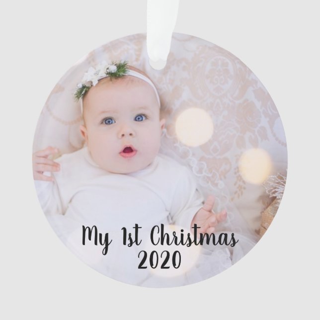 Premier ornement de Noël personnalisé pour bébé (devant)