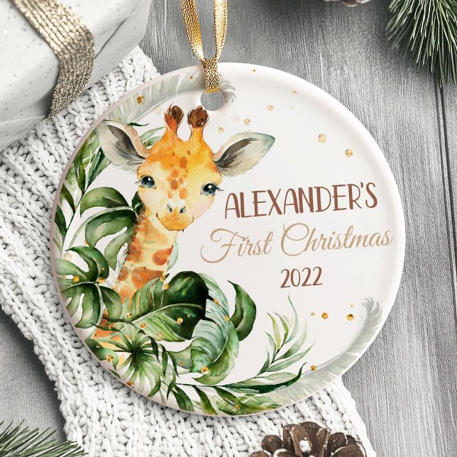 Premier ornement de Noël pour bébé animaux Safari (Baby's First Christmas Ornament)