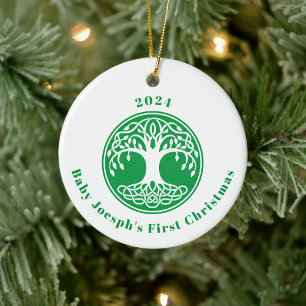 Premier ornement de Noël pour bébé celtique, irlan