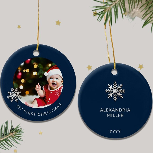 Premier ornement de Noël pour bébé personnalisé (Créateur téléchargé)