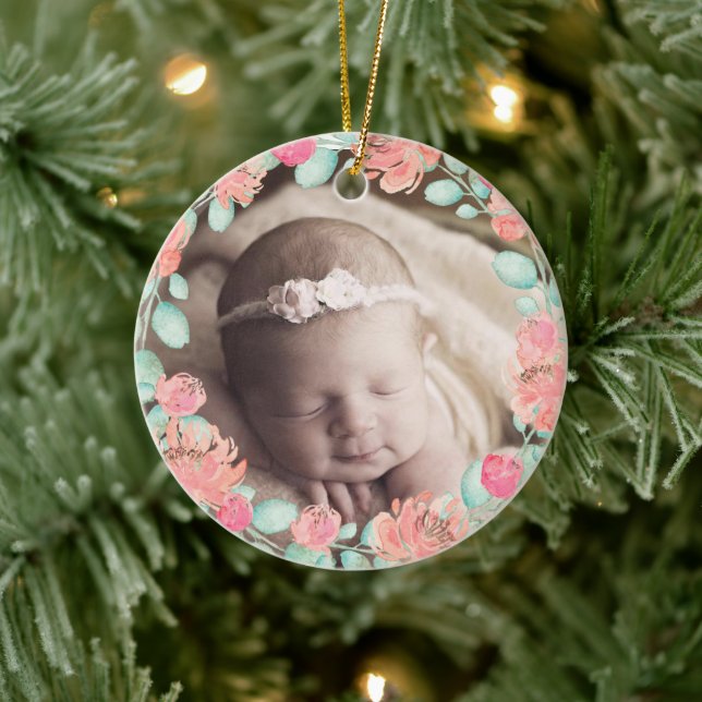 Premier ornement de Noël pour bébé personnalisé (Arbre)
