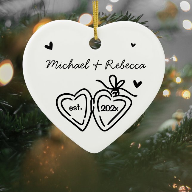 Premier ornement de Noël Whimsical (Couple Christmas Ornament)
