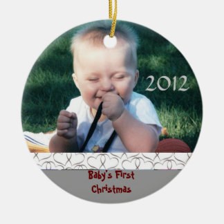 Premier ornement de photo de Noël du bébé