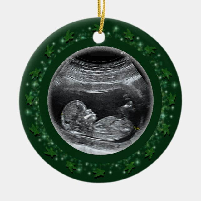 Premier ornement en céramique de Noël pour bébé (Devant)