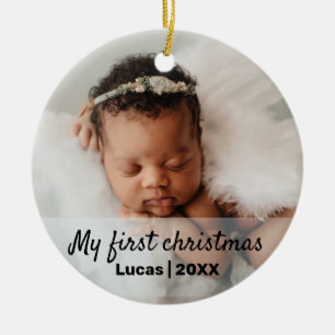 Premier ornement en céramique de Noël pour bébé mi
