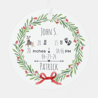 Premier ornement en métal de Noël pour bébé 2024