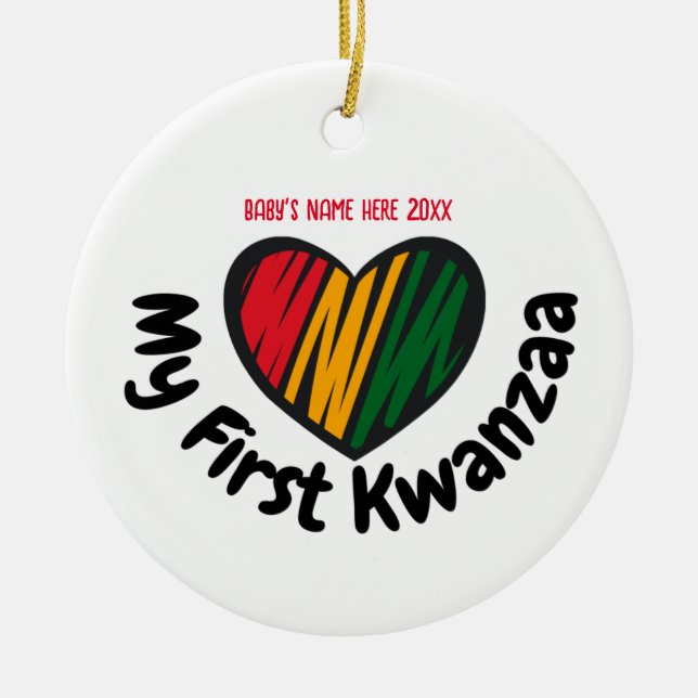 Premier ornement Kwanzaa pour bébé (Devant)