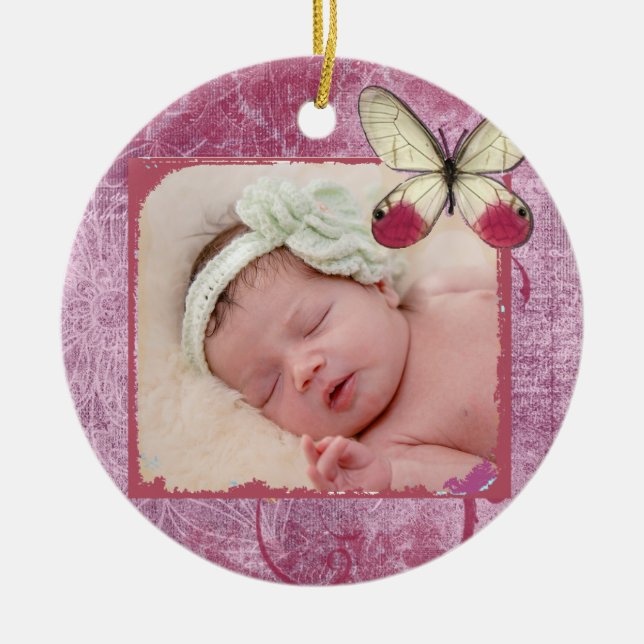 Premier ornement papillon de Noël de la Bourgogne (Devant)