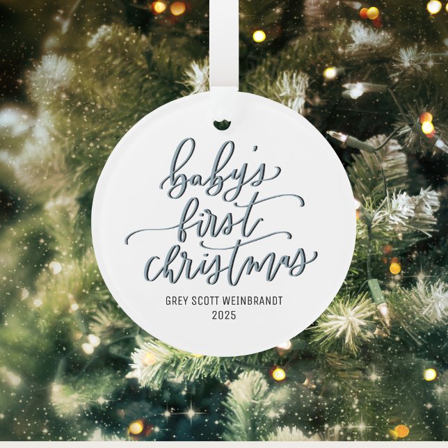Premier ornement personnalisé de Noël pour bébé mo (Baby Boy's First Christmas Ornament | Personalized with Name | Custom Holiday Keepsake for Newborn)