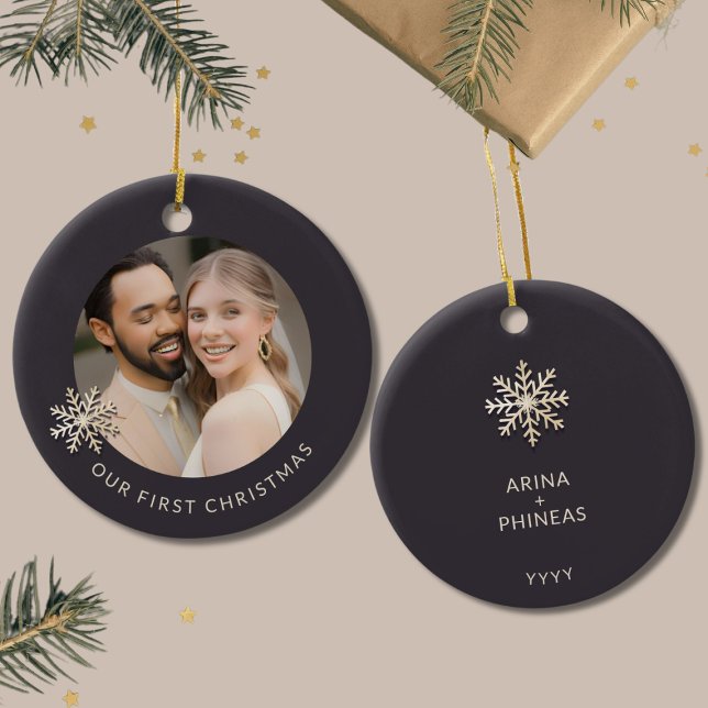 Premier ornement photo de Noël de la mariée (Créateur téléchargé)